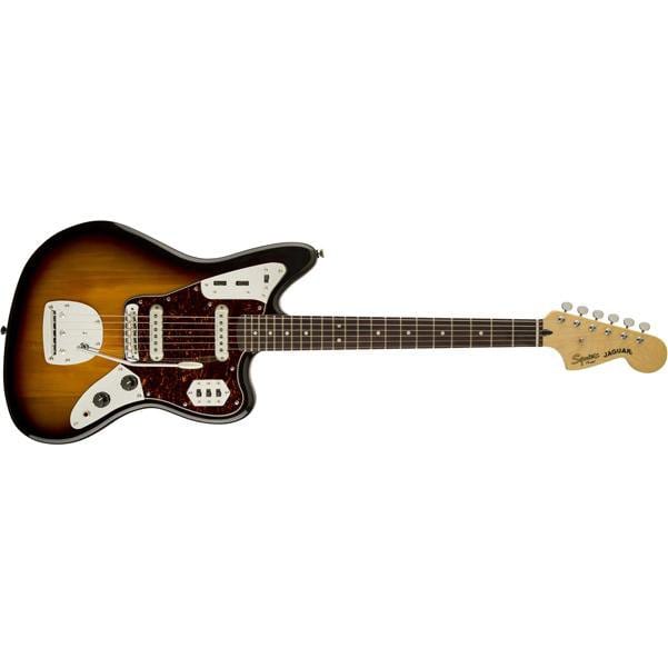 fender electric guitars 3 color sunburst squier vintage modified jaguar electric guitar rosewood #color_3-color-sunburst