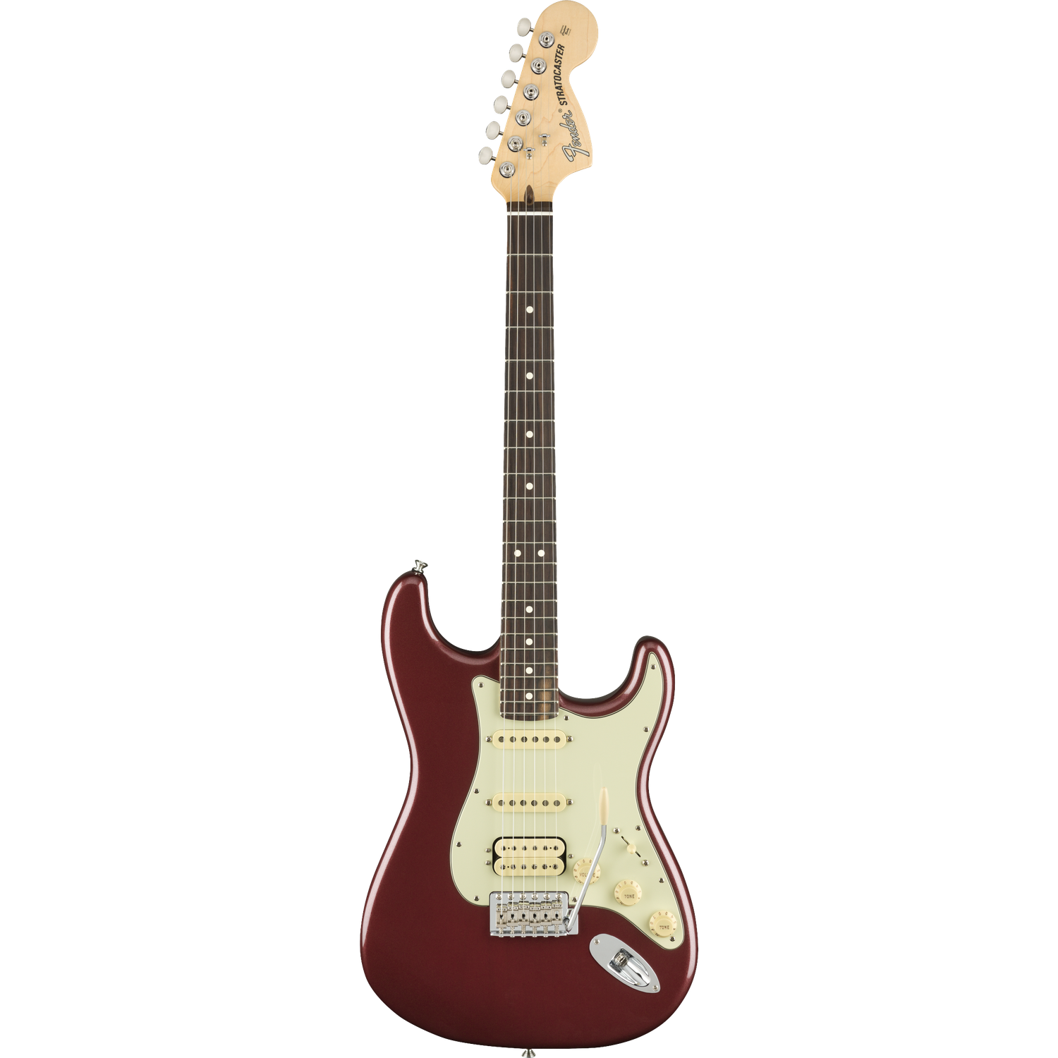 Fender Electric Guitars Aubergine Fender American Performer Stratocaster HSS Electric Guitar #color_aubergine