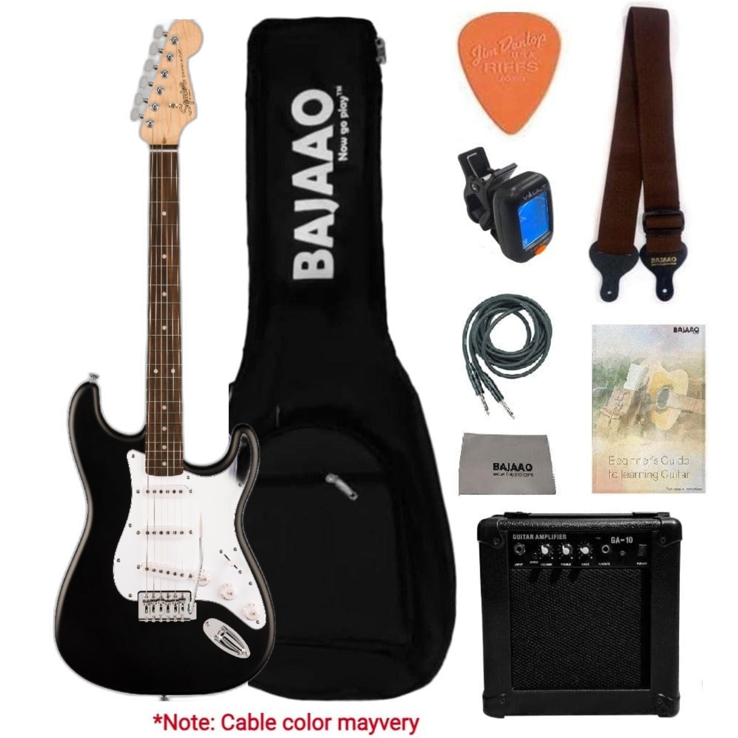 Fender Electric Guitars Black / Bundle With Amplifier Fender Squier Debut Stratocaster Electric Guitar #color_black,style_bundle-with-amplifier