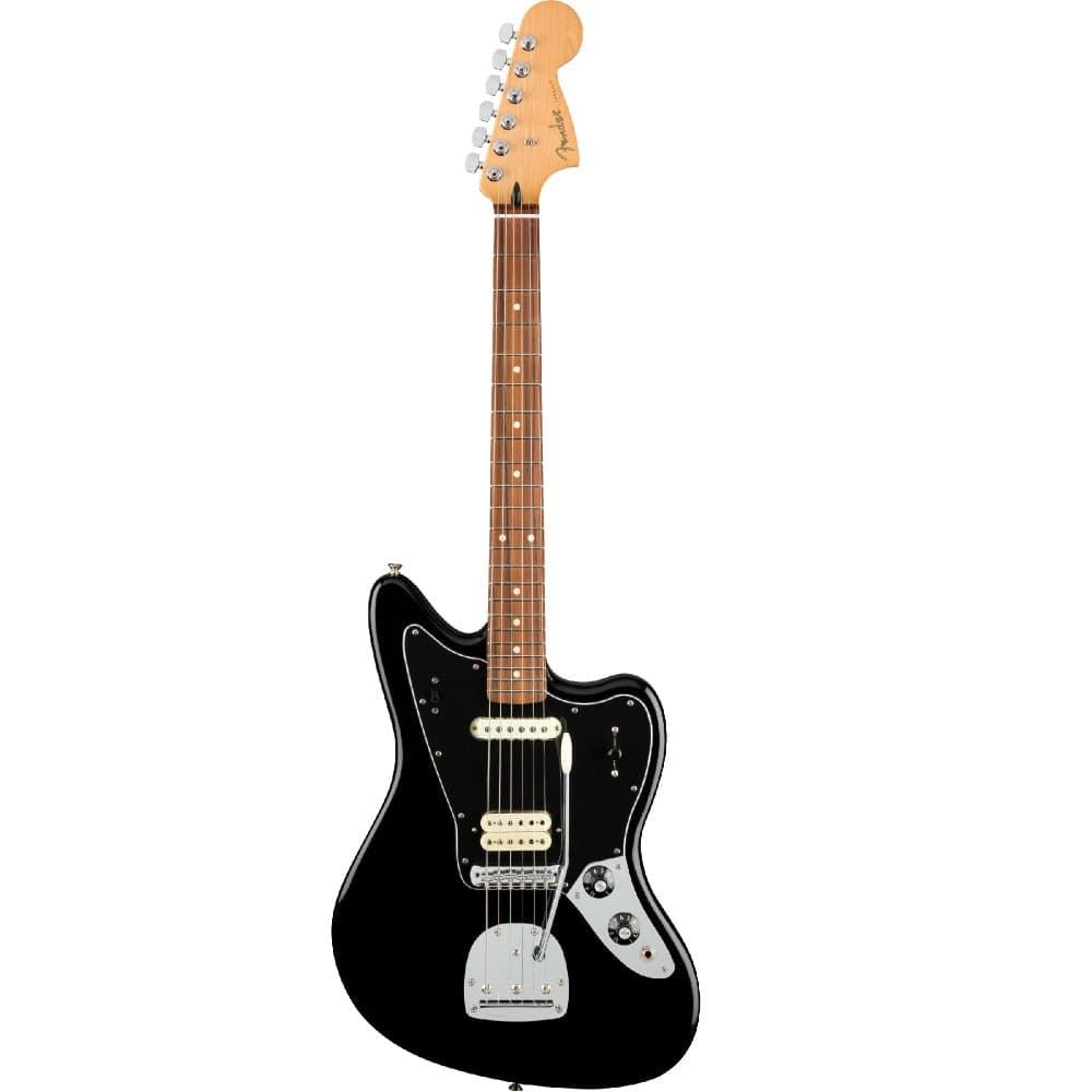 fender electric guitars black fender player jaguar 6 string electric guitar #color_black