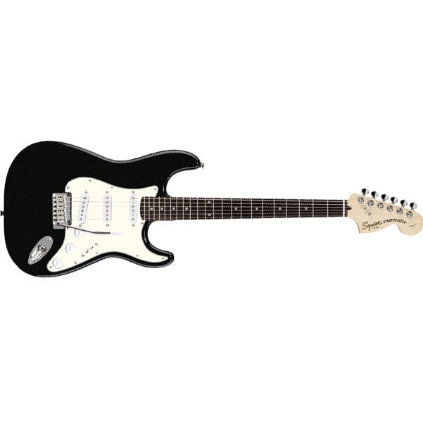 fender electric guitars black fender squier standard stratocaster electric guitar #color_black