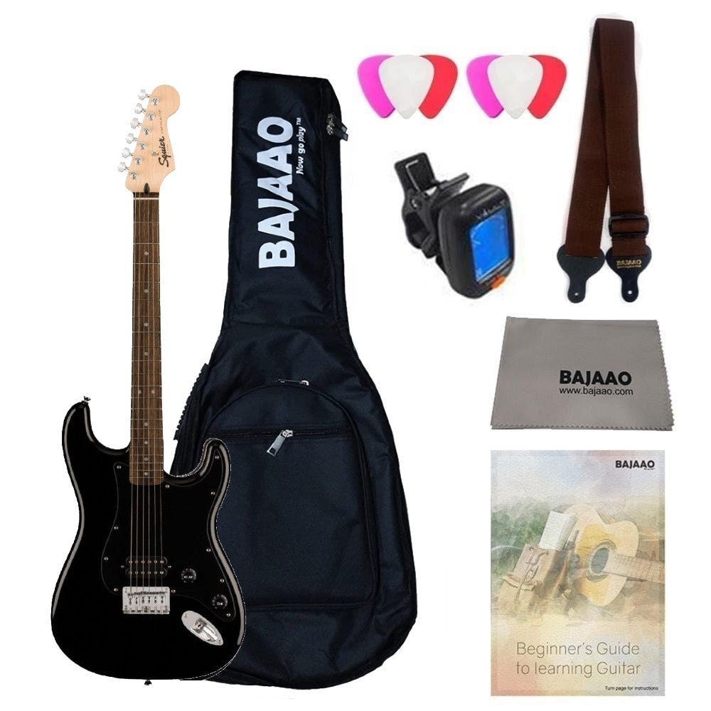 Fender Electric Guitars Black / Indian Laurel / Standard Fender Squier Sonic Stratocaster HT H 6 String Electric Guitar