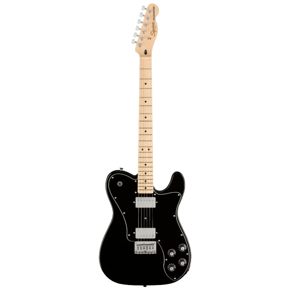 fender electric guitars black / maple fender squier affinity series telecaster deluxe 6 string electric guitar #color_black,fretboard_maple