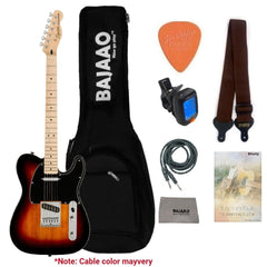 Fender Electric Guitars Bundles Fender Squier Affinity Series Telecaster Electric Guitar with Gigbag, Tuner, Strap, Picks, Polishing Cloth, Cable & E-Book