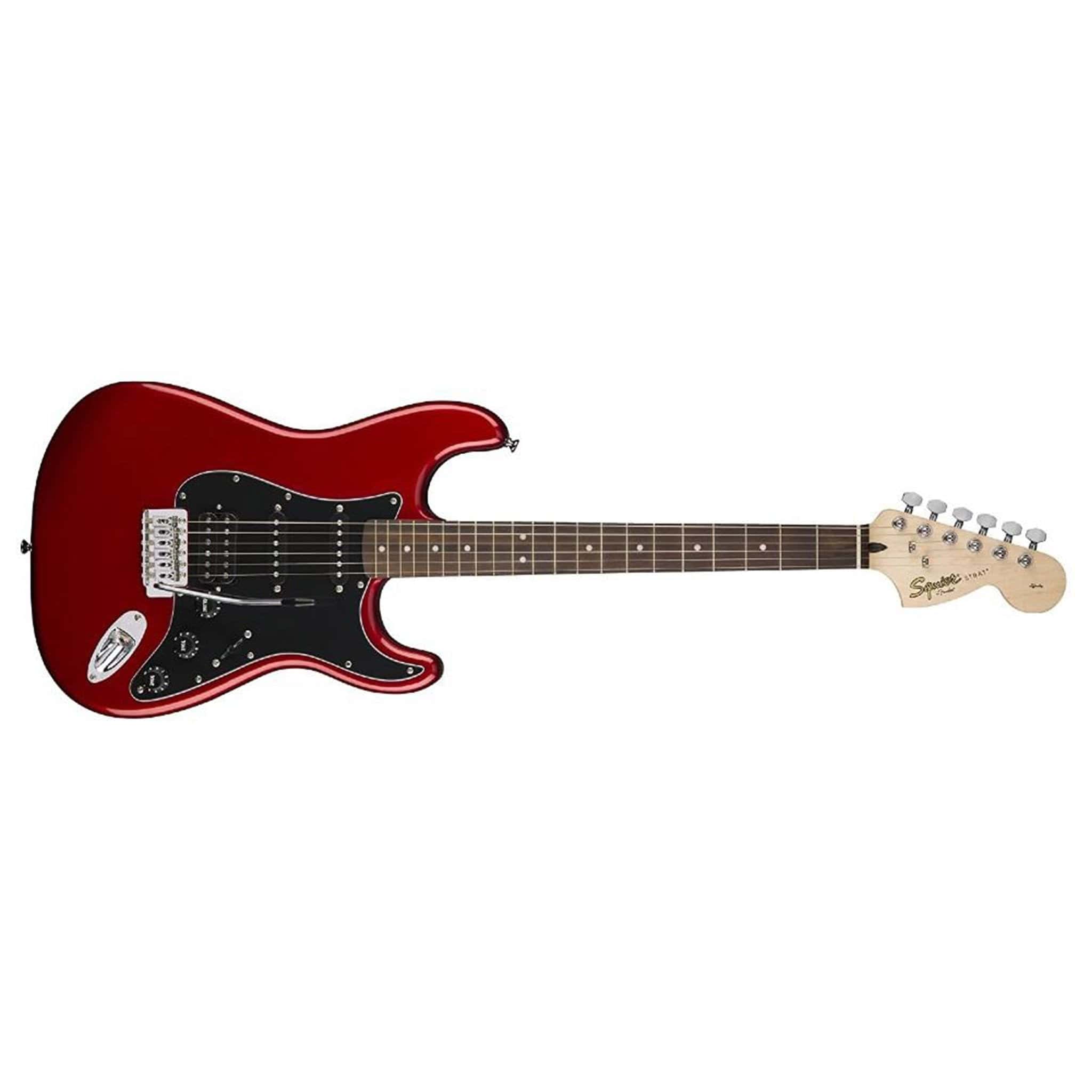 fender electric guitars bundles fender squier affinity series 6 string stratocaster hss electric guitar pack with gigbag & amplifier #color_candy-apple-red
