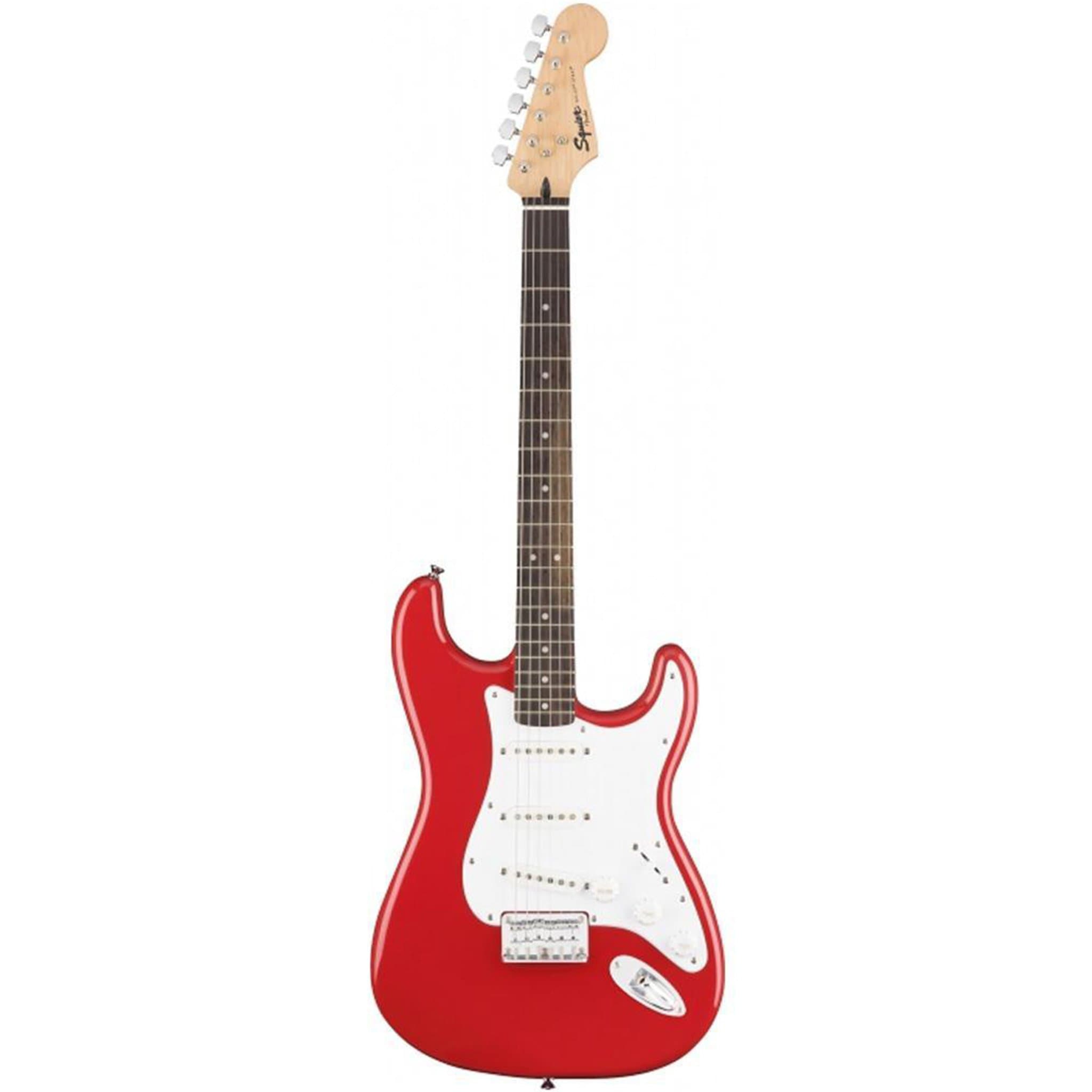 fender electric guitars bundles fender squier mm stratocaster 6-string electric guitar - maple neck with gigbag, polishing cloth, strap, picks & ebook
