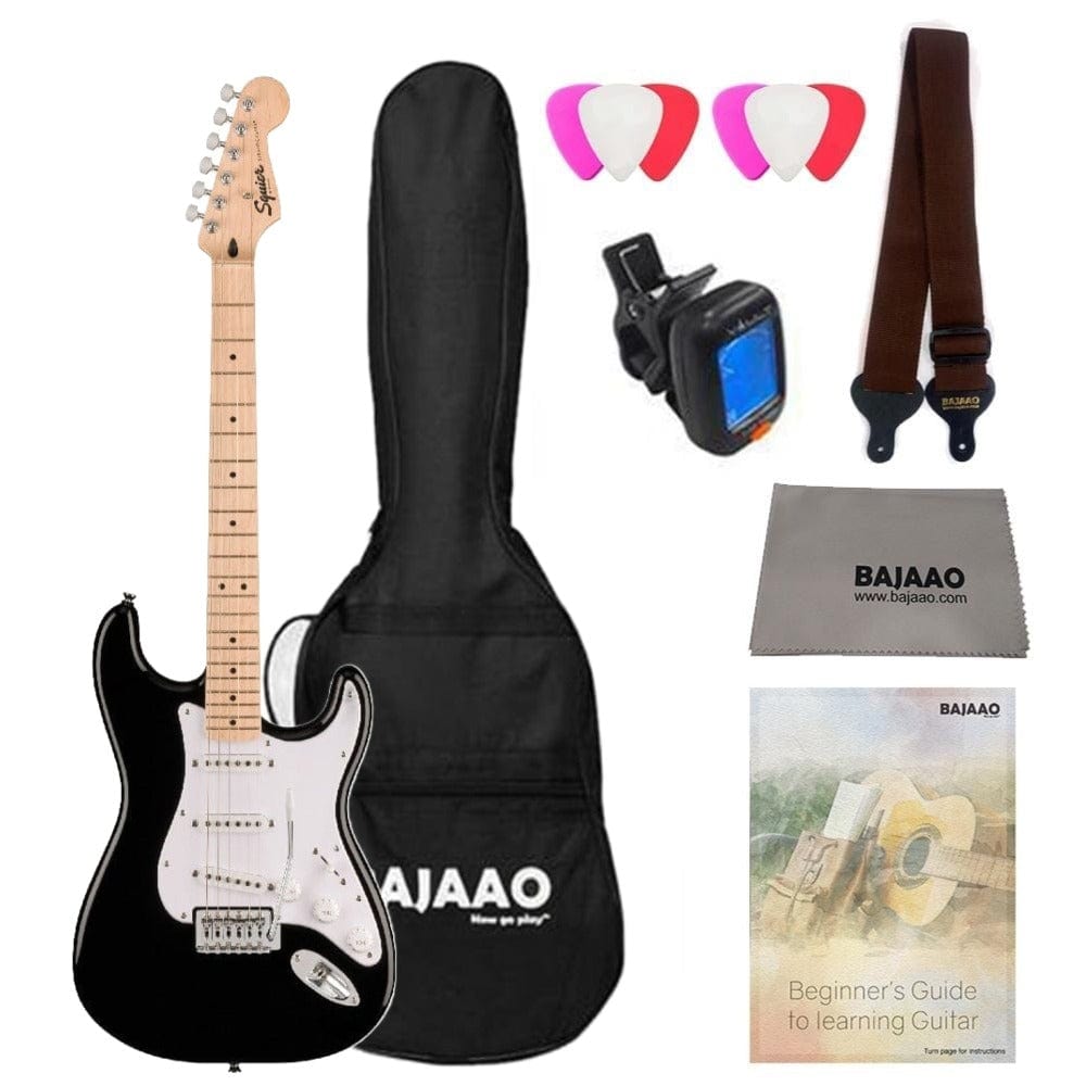 fender electric guitars bundles fender squier sonic stratocaster electric guitar bundle with gigbag, polishing cloth, picks, strap, tuner & ebook