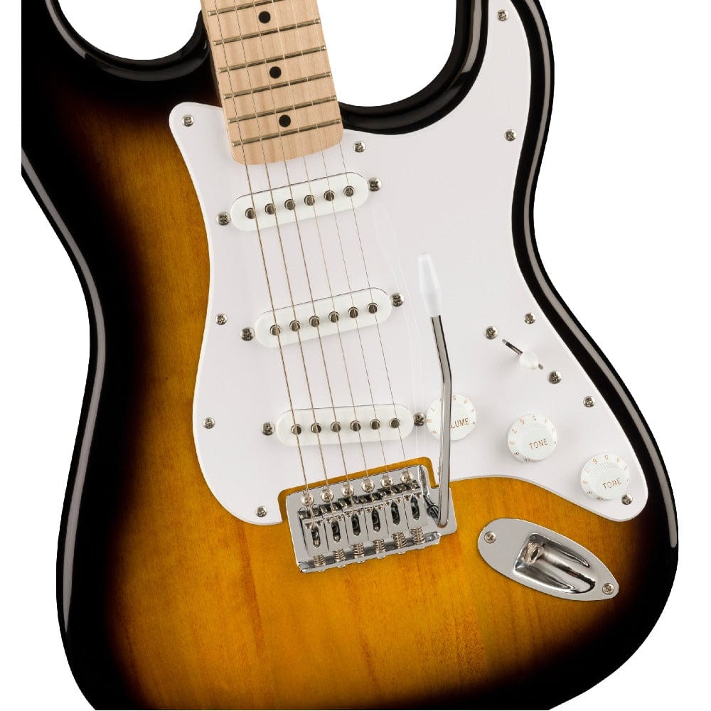 fender electric guitars bundles fender squier sonic stratocaster electric guitar bundle with gigbag, polishing cloth, picks, strap, tuner & ebook #configuration_sss,color_2-color-sunburst,fretboard_maple