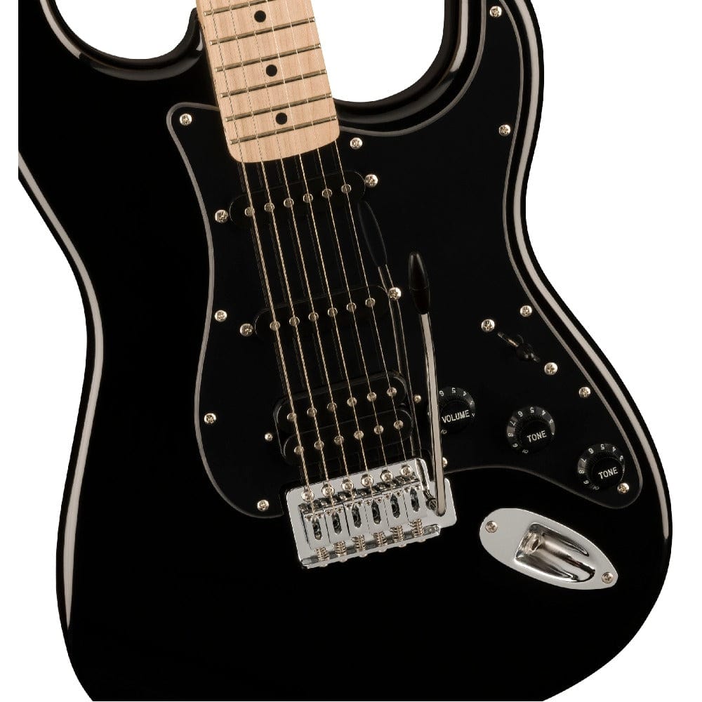 fender electric guitars bundles fender squier sonic stratocaster electric guitar bundle with gigbag, polishing cloth, picks, strap, tuner & ebook #configuration_hss,color_black,fretboard_maple