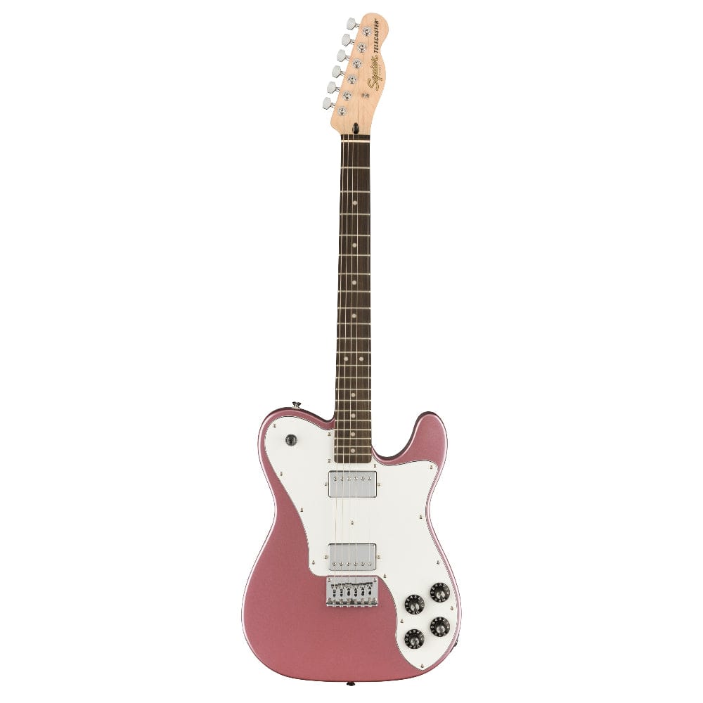 fender electric guitars burgundy mist / indian laurel fender squier affinity series telecaster deluxe 6 string electric guitar