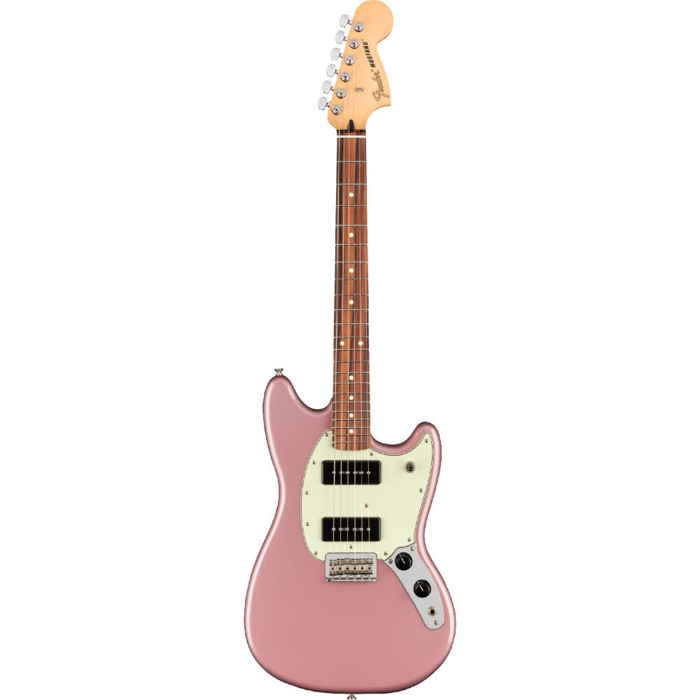 fender electric guitars burgundy mist metallic / pau ferro fender player mustang 90 6-string electric guitar #color_burgundy-mist-metallic,fretboard_pau-ferro