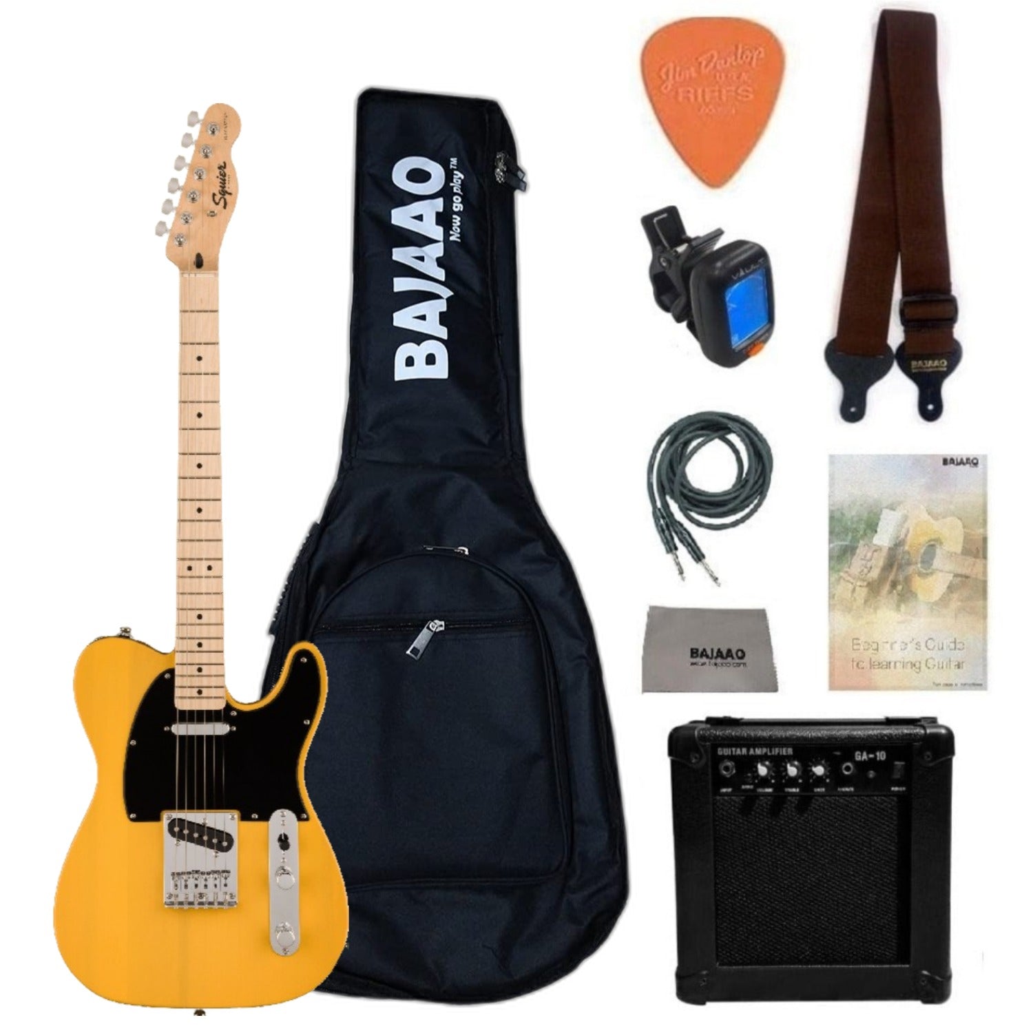 Fender Electric Guitars Butterscotch Blonde / Maple / Pro Fender Squier Sonic Telecaster 6 String Electric Guitar