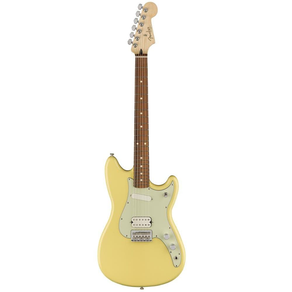 fender electric guitars canary diamond / pau ferro fender duo sonic hs 6 string electric guitar #color_canary-diamond,fretboard_pau-ferro