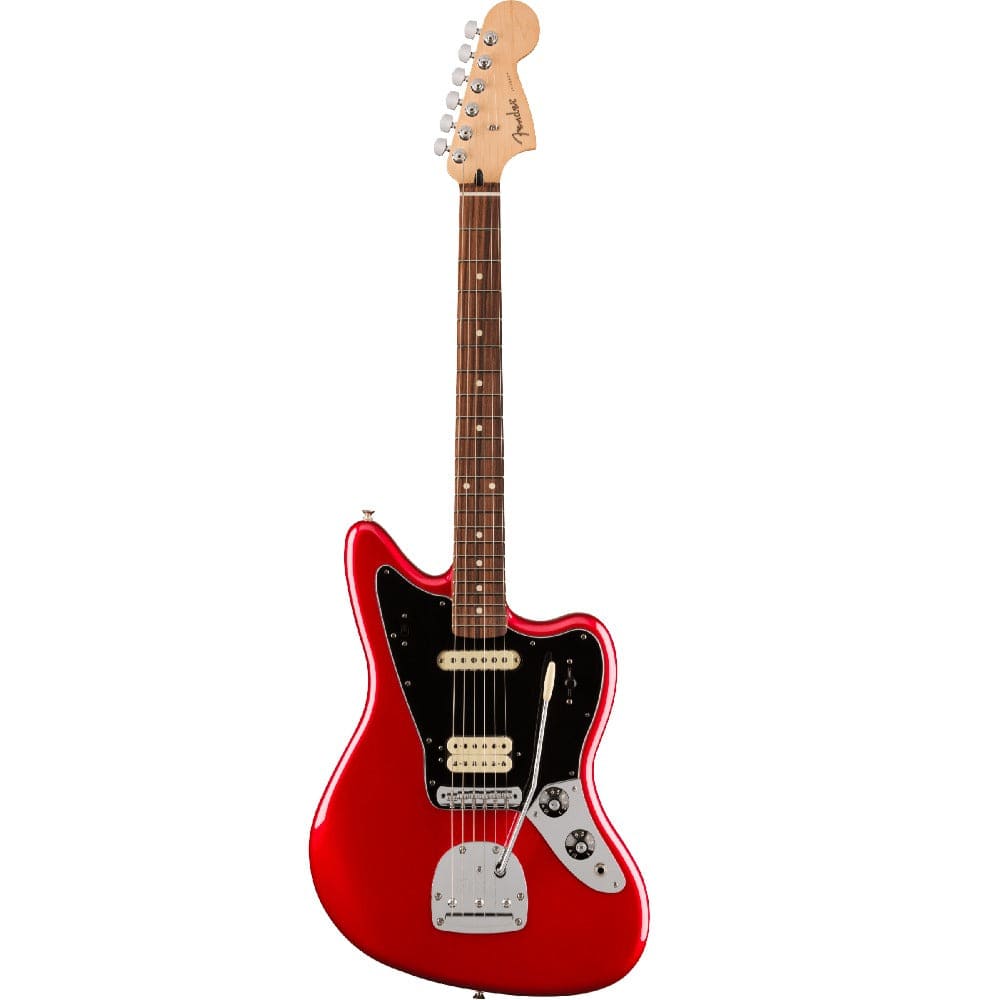 fender electric guitars candy apple red fender player jaguar 6 string electric guitar #color_candy-apple-red