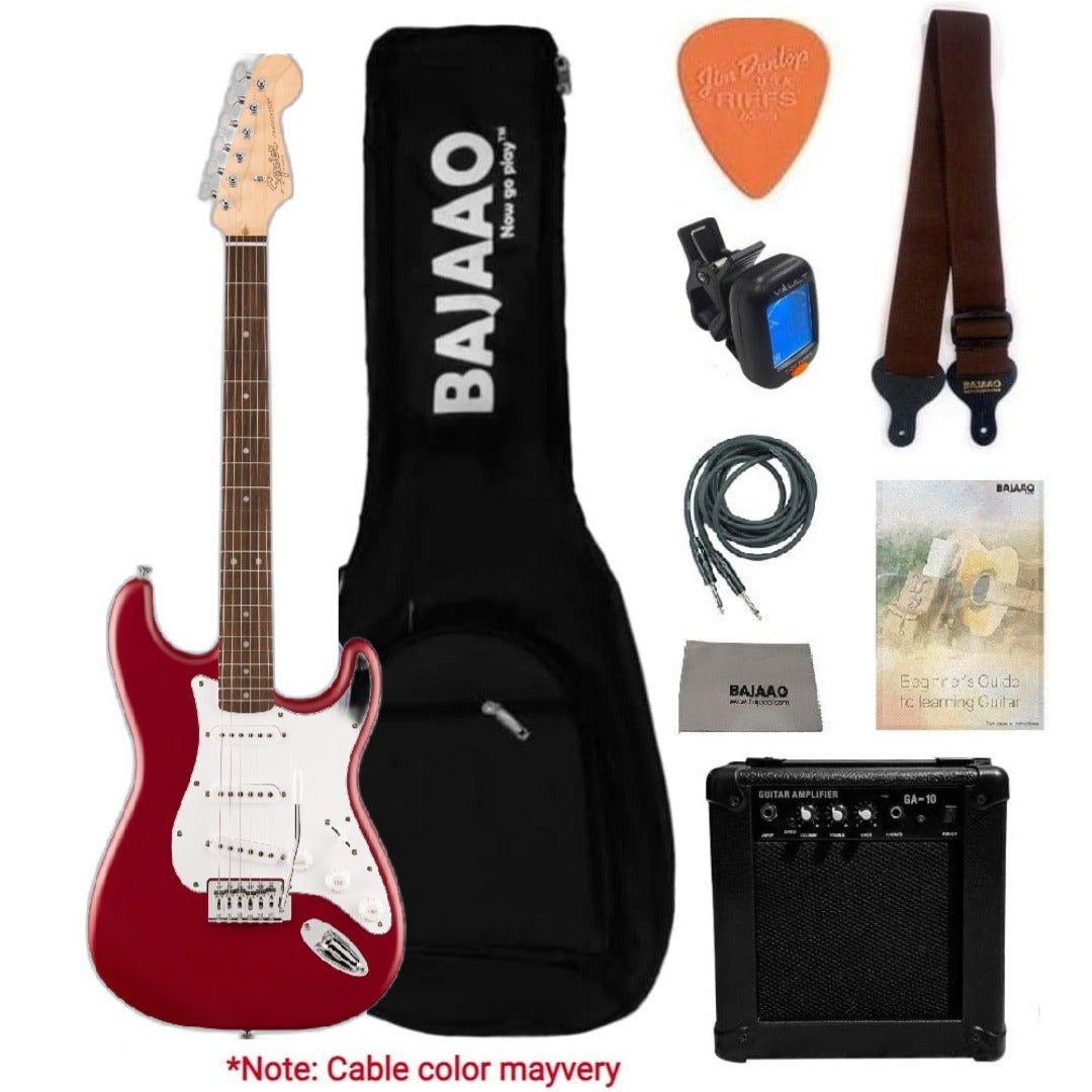 Fender Electric Guitars Dakota Red / Bundle With Amplifier Fender Squier Debut Stratocaster Electric Guitar #color_dakota-red,style_bundle-with-amplifier