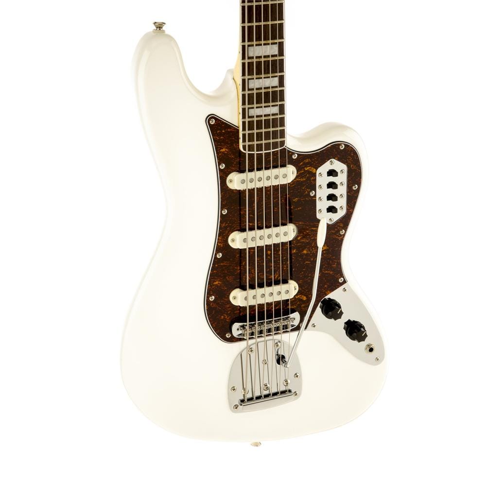 fender electric guitars fender 0305600505 squier vm bass vi 6 string bass electric guitar - white