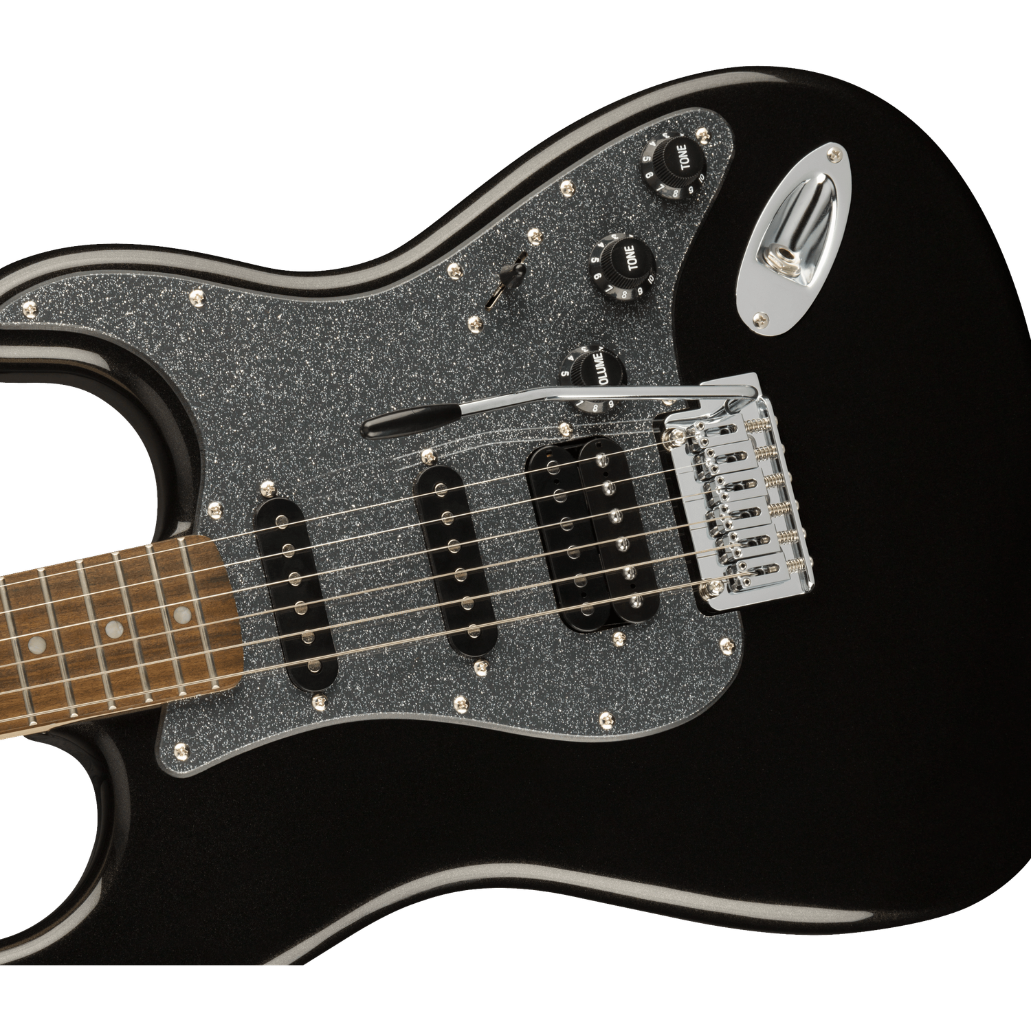 Fender Electric Guitars Fender Affinity Series Stratocaster HSS 6 String Electric Guitar #color_metallic-black,fingerboard_indian-laurel