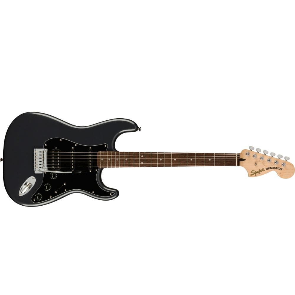 fender electric guitars fender affinity series stratocaster hss pack 6 string electric guitar - lake placid blue #color_charcoal-frost-metallic