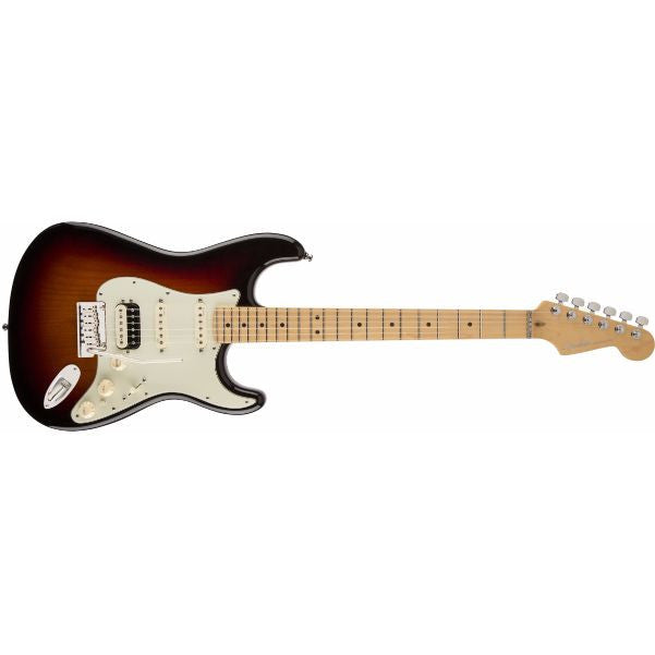 fender electric guitars fender american deluxe stratocaster electric guitar hss shawbucker, maple fingerboard, 3-color sunburst