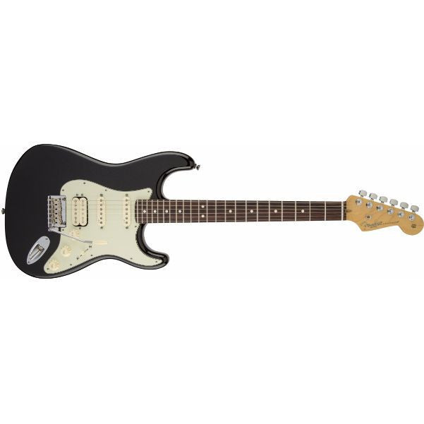 fender electric guitars fender american deluxe stratocaster electric guitar plus hss, rosewood fingerboard, mystic black