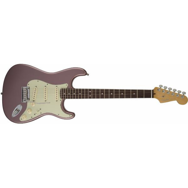 fender electric guitars fender american deluxe stratocaster electric guitar, rosewood fingerboard, burgundy mist metallic