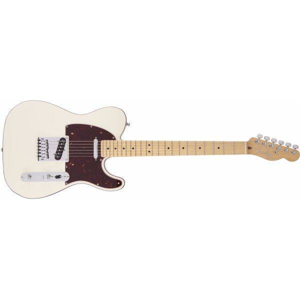 fender electric guitars fender american deluxe telecaster electric guitar, maple fingerboard, olympic pearl