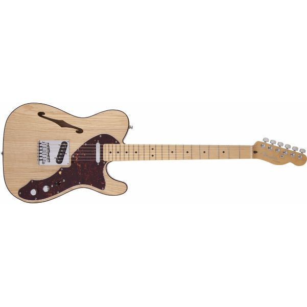 fender electric guitars fender american deluxe telecaster electric guitar thinline, maple fingerboard, natural