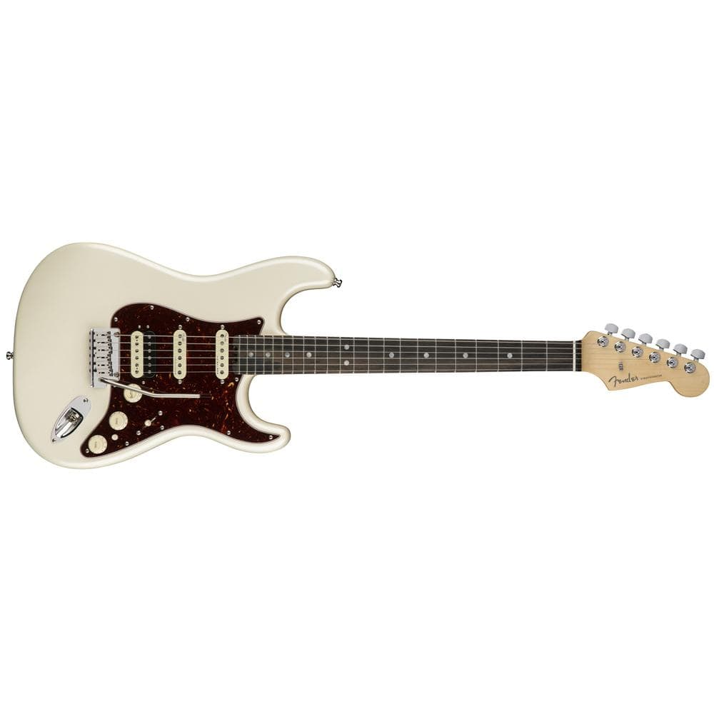 fender electric guitars fender american elite stratocaster hss shawbucker electric guitar - olympic pearl