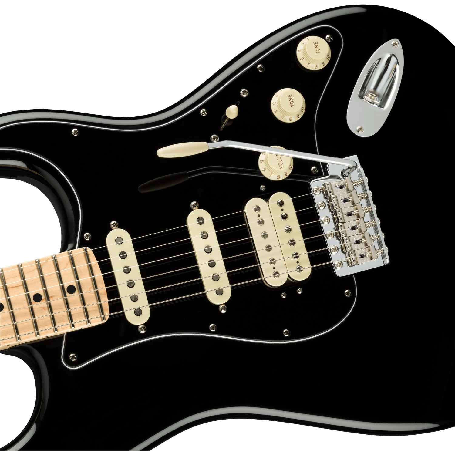 Fender Electric Guitars Fender American Performer Stratocaster 6-String HSS Electric Guitar #color_black