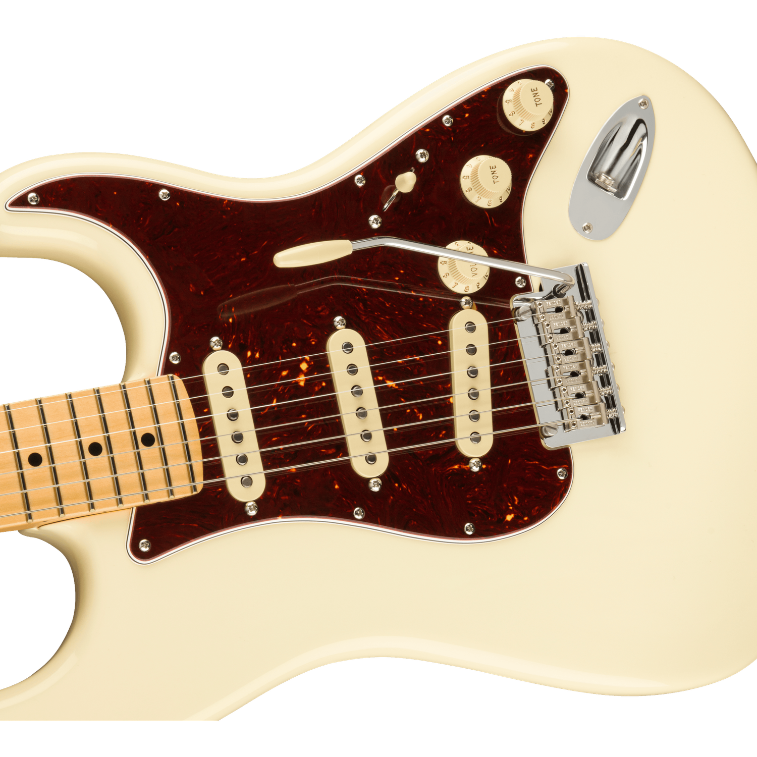 Fender Electric Guitars Fender American Professional II Stratocaster 6-Strings Electric Guitar With Case#color_olympic-white,fingerboard_maple