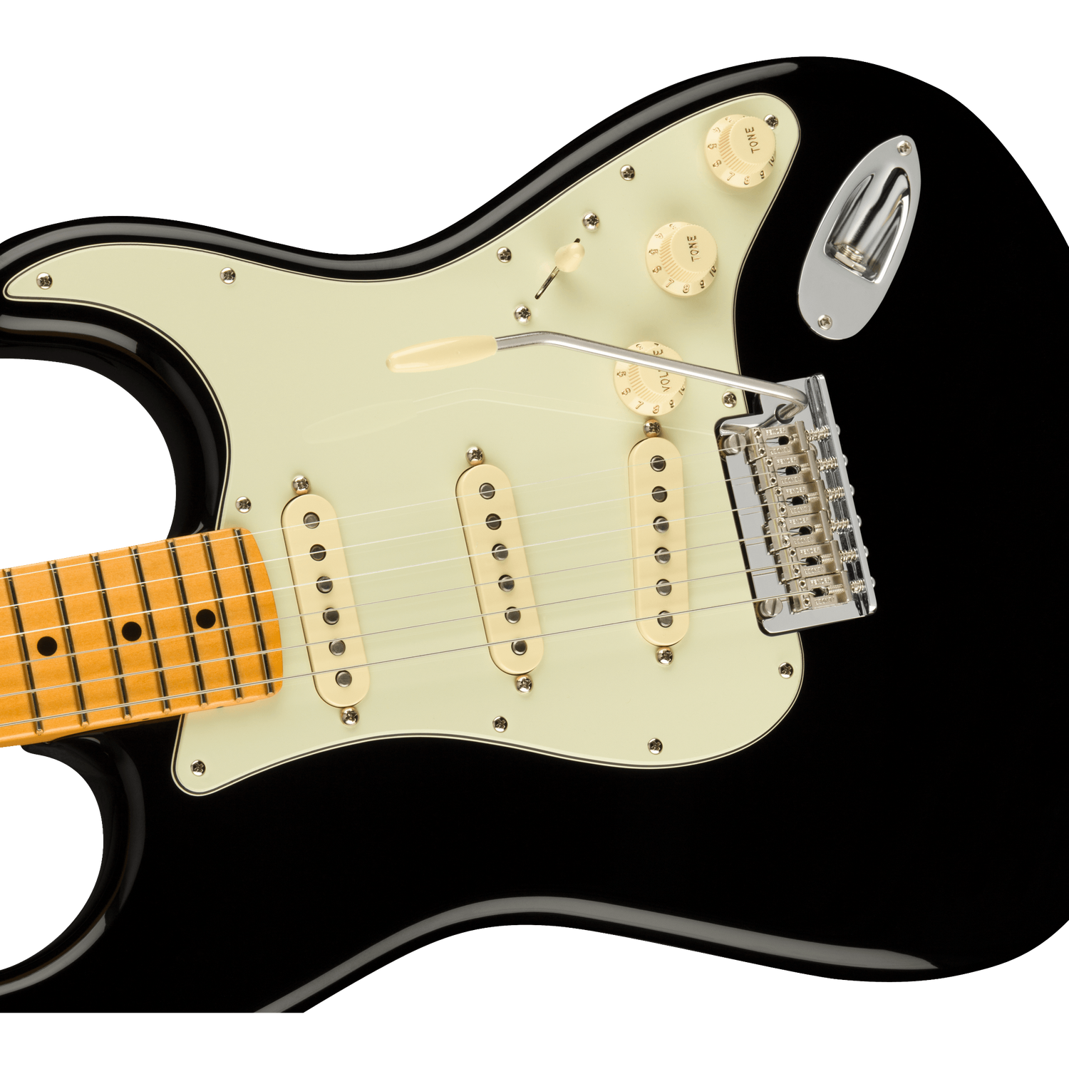 Fender Electric Guitars Fender American Professional II Stratocaster 6-Strings Electric Guitar With Case#color_black,fingerboard_maple