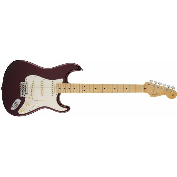 fender electric guitars fender american standard stratocaster electric guitar - bordeaux metallic