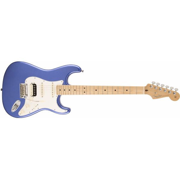 fender electric guitars fender american standard stratocaster electric guitar hss shawbucker, maple fingerboard, ocean blue metallic