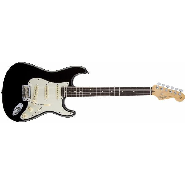 fender electric guitars fender american standard stratocaster electric guitar, rosewood fingerboard, black