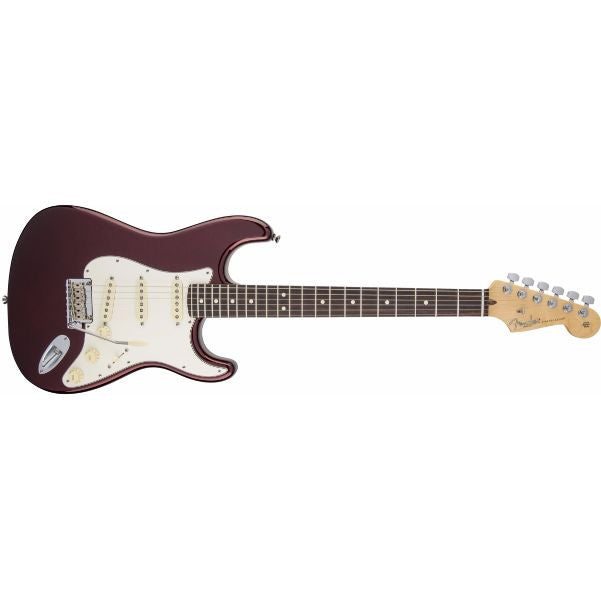 fender electric guitars fender american standard stratocaster electric guitar, rosewood fingerboard, bordeaux metallic