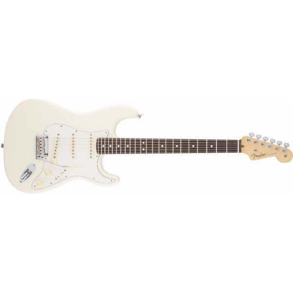 fender electric guitars fender american standard stratocaster electric guitar, rosewood fingerboard, olympic white
