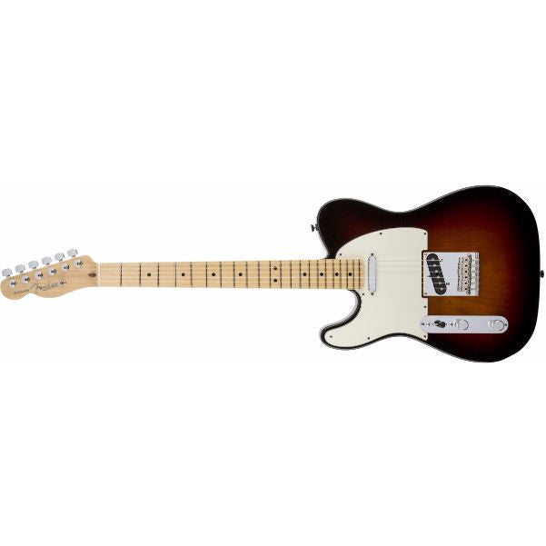fender electric guitars fender american standard telecaster electric guitar left-handed, maple fingerboard, 3-color sunburst
