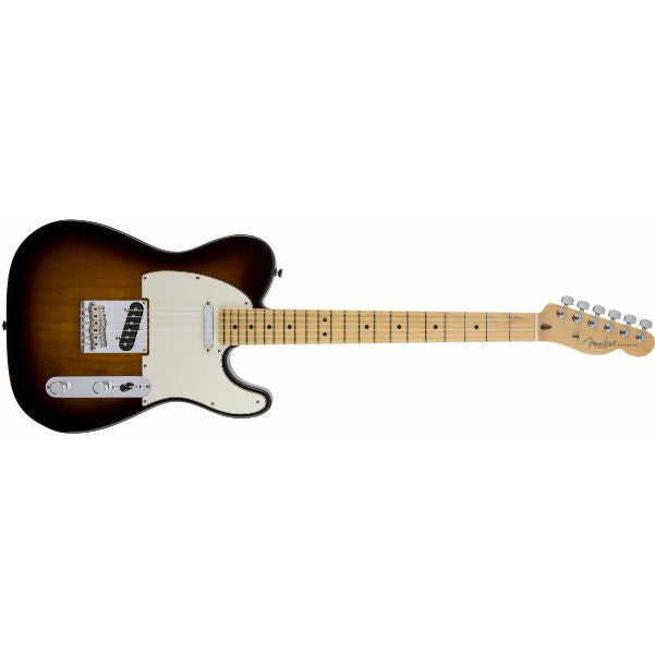 fender electric guitars fender american standard telecaster electric guitar, maple fingerboard, 2-color sunburst (ash)