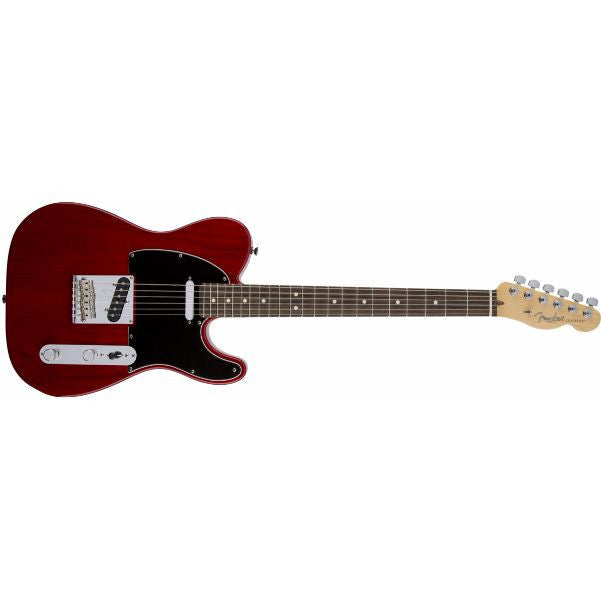 fender electric guitars fender american standard telecaster electric guitar, rosewood fingerboard, crimson red transparent (ash)