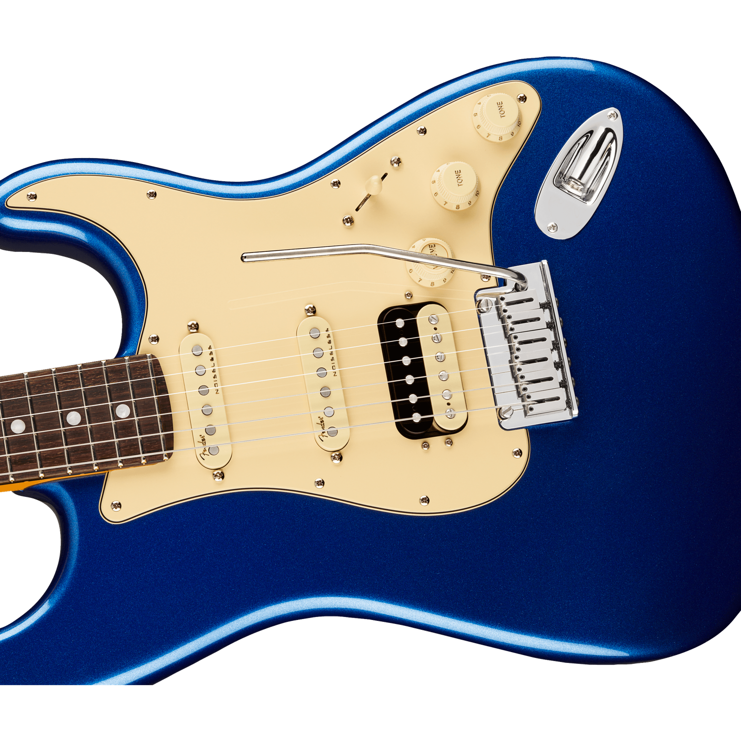 Fender Electric Guitars Fender American Ultra Stratocaster HSS Rosewood Electric Guitar - Cobra Blue
