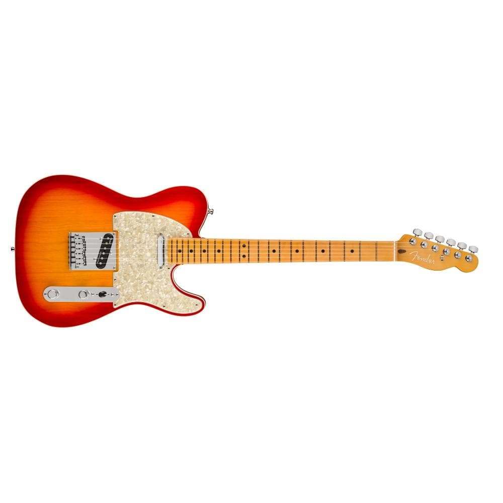 fender electric guitars fender american ultra telecaster electric guitar - plasma red burst
