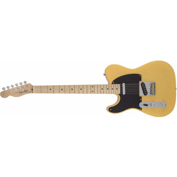 fender electric guitars fender american vintage '52 telecaster electric guitar left-handed, maple fingerboard, butterscotch blonde