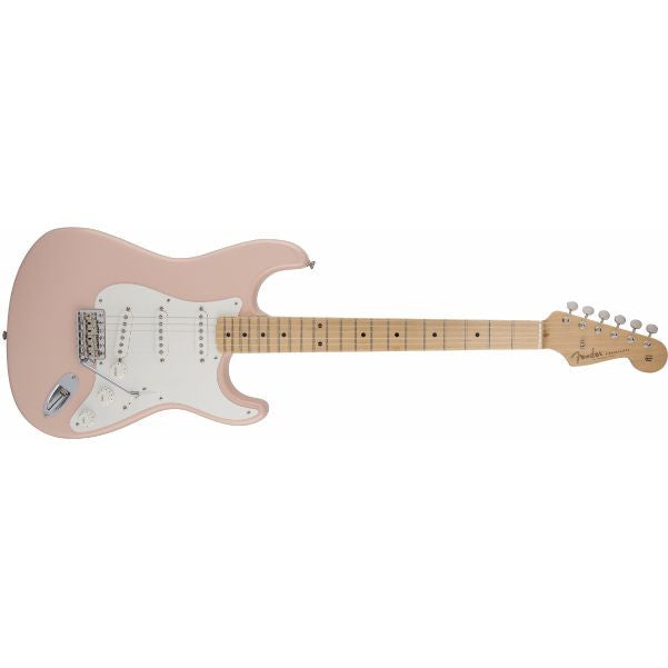 fender electric guitars fender american vintage '56 stratocaster electric guitar, maple fingerboard, shell pink