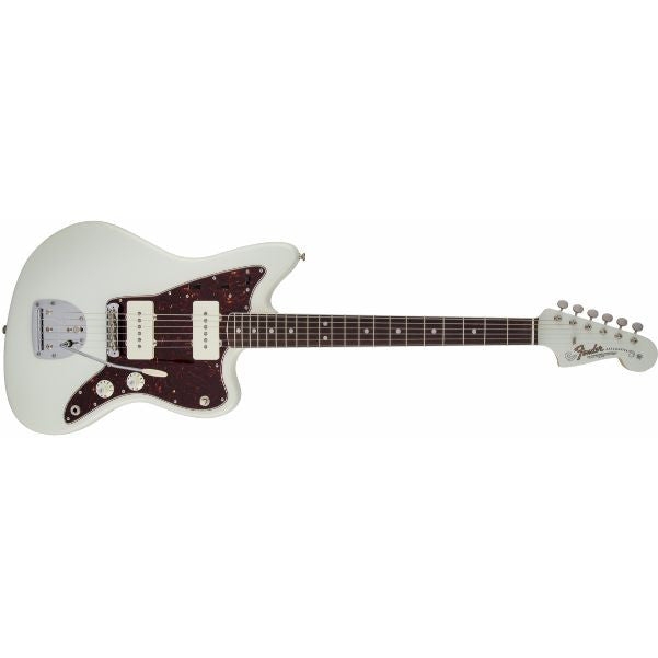fender electric guitars fender american vintage '65 jazzmaster electric guitar, round-lam rosewood fingerboard, olympic white