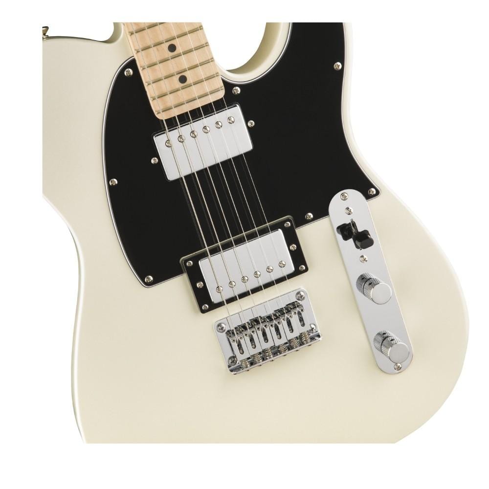 fender electric guitars fender contemporary telecaster hh 6 string electric guitar - pearl white