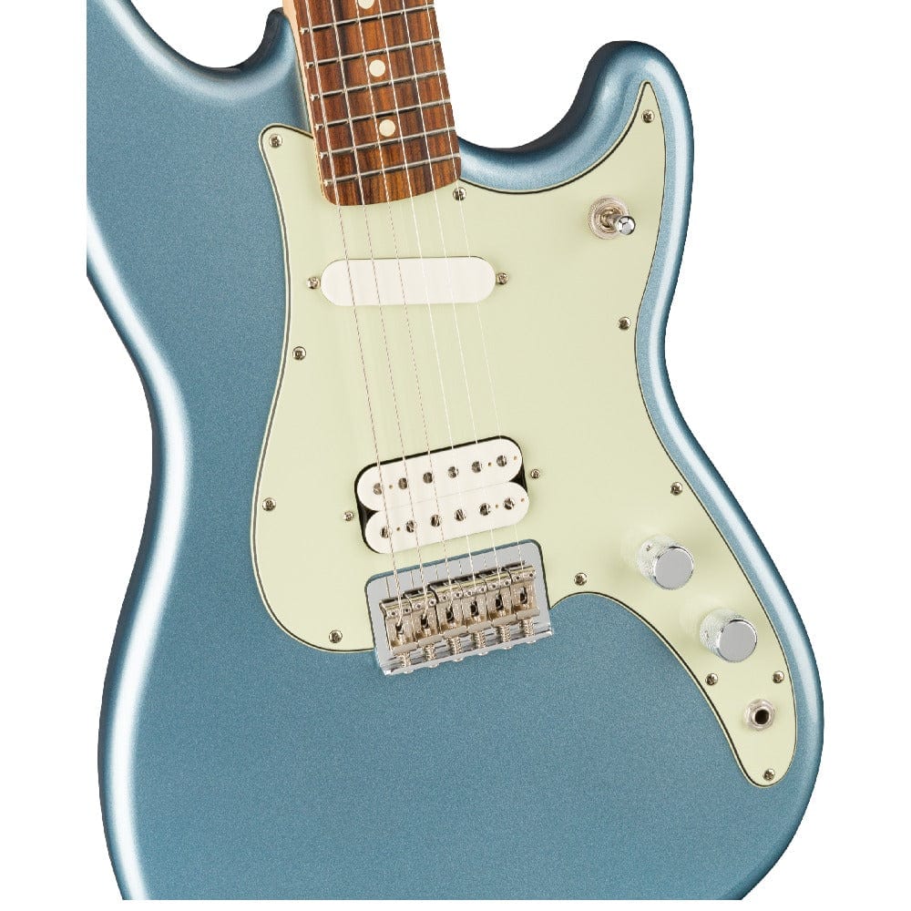 fender electric guitars fender duo sonic hs 6 string electric guitar #color_ice-blue-metallic,fretboard_pau-ferro