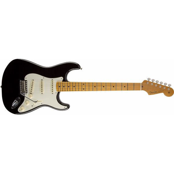 fender electric guitars fender eric johnson stratocaster electric guitar, maple fingerboard, black