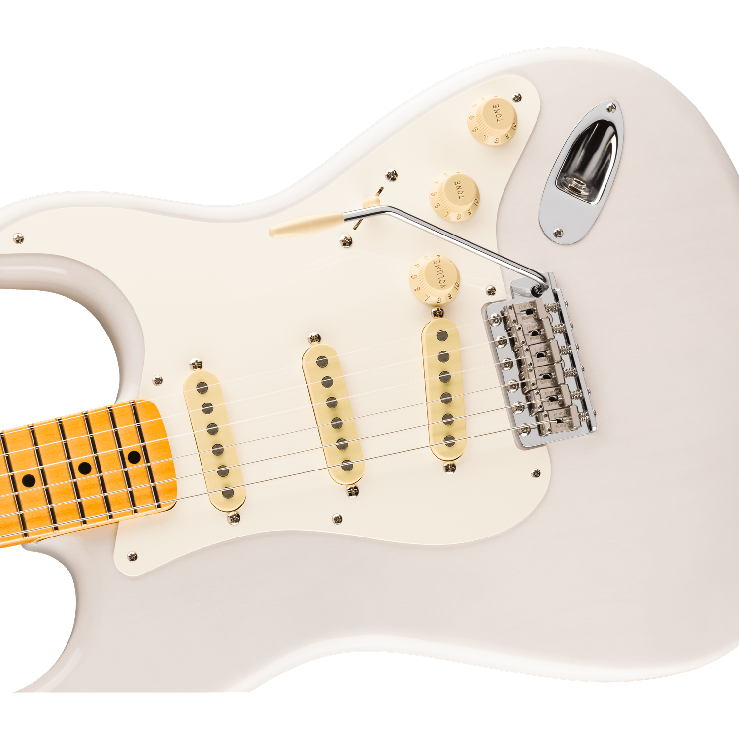 Fender Electric Guitars Fender Eric Johnson Stratocaster Electric Guitar, Maple Fingerboard, White Blonde