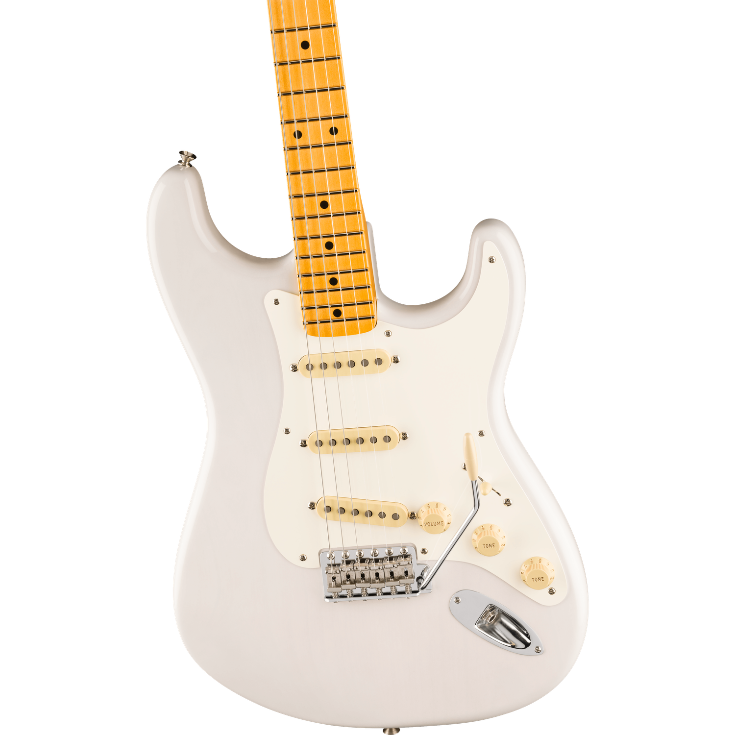 Fender Electric Guitars Fender Eric Johnson Stratocaster Electric Guitar, Maple Fingerboard, White Blonde