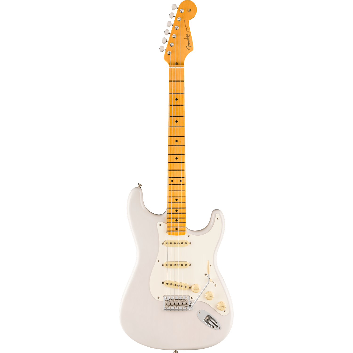 Fender Electric Guitars Fender Eric Johnson Stratocaster Electric Guitar, Maple Fingerboard, White Blonde